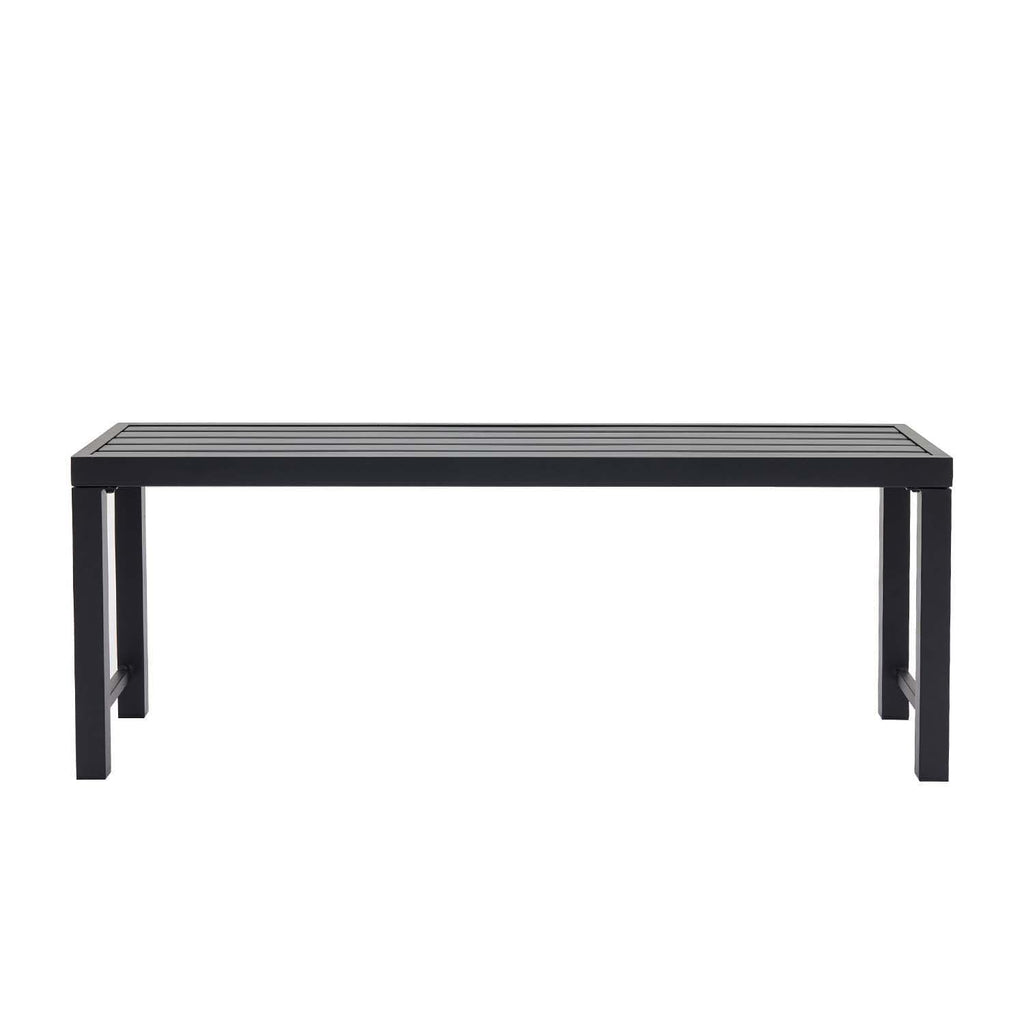 Black Metal Backless Outdoor Bench M703164