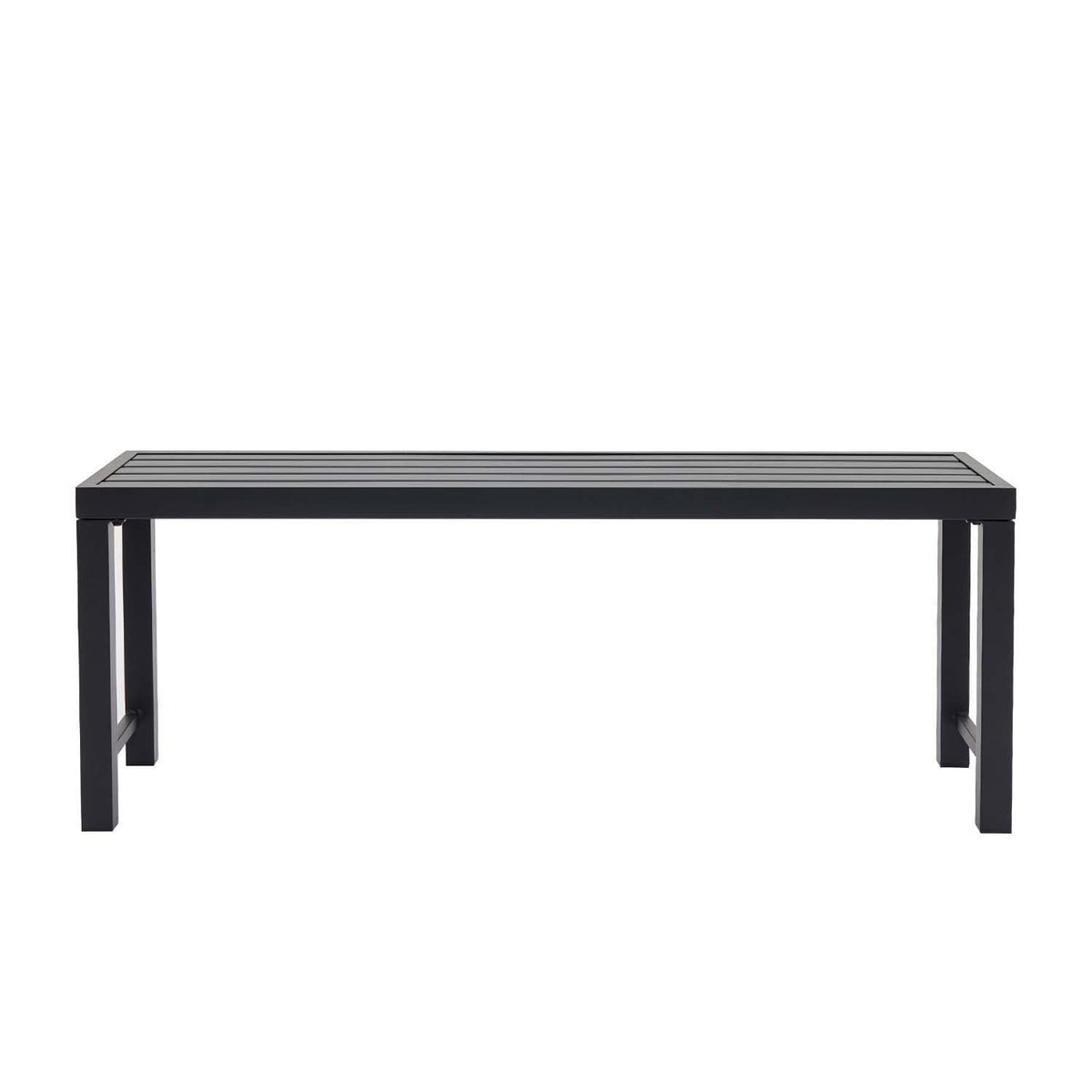 Black Metal Backless Outdoor Bench M703164