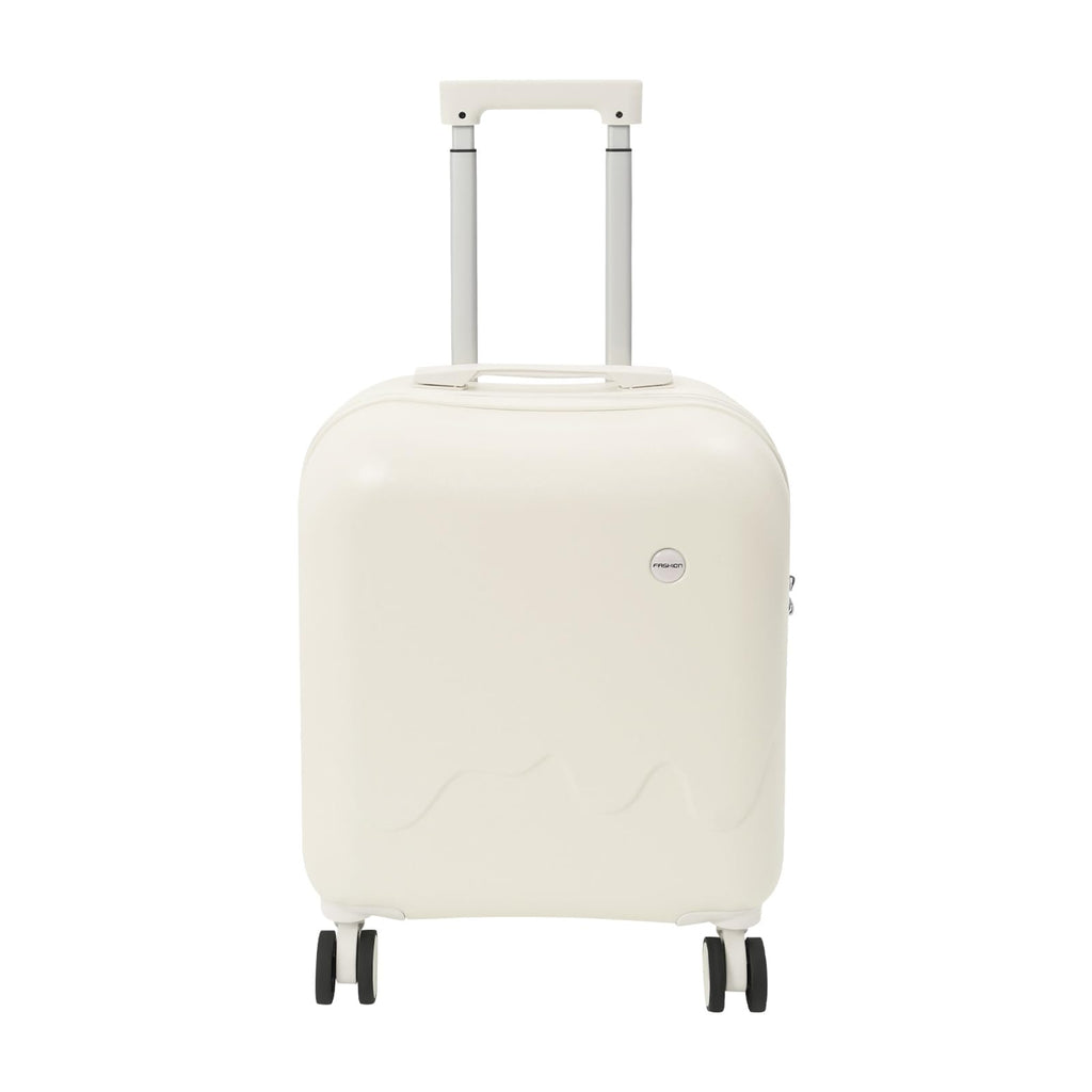 Pearl White 18In Hardside Rolling Suitcase with Cup Holder & USB Port P5352