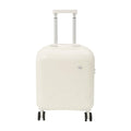Pearl White 18In Hardside Rolling Suitcase with Cup Holder & USB Port P5352