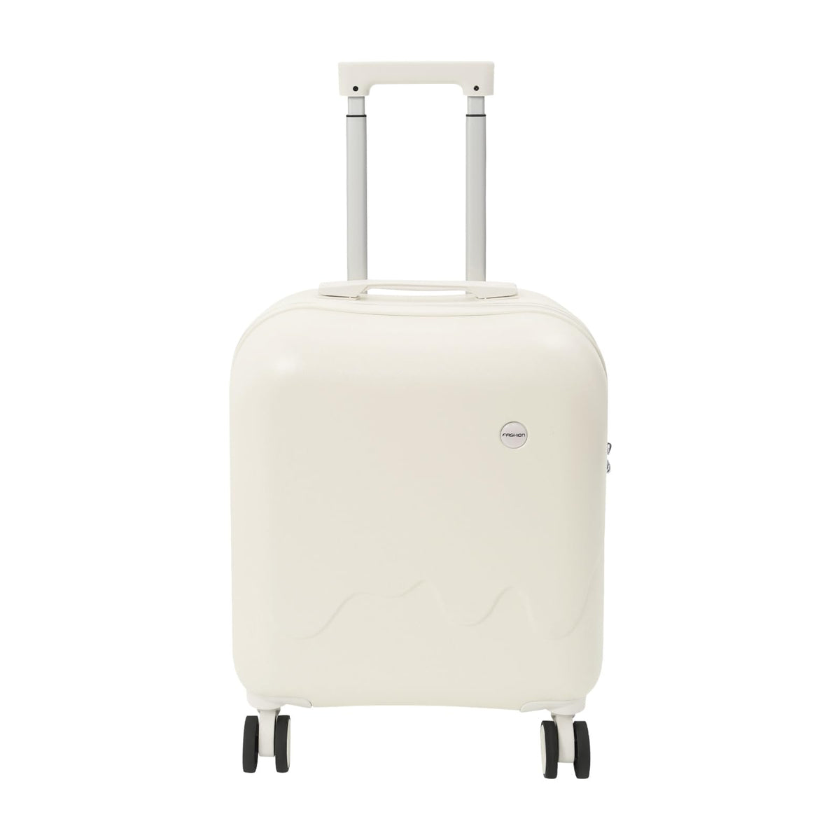 Pearl White 18In Hardside Rolling Suitcase with Cup Holder & USB Port P5352