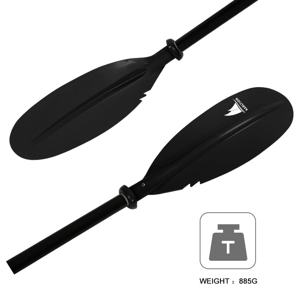 Adjustable 2 Pieces Aluminum Alloy Glass Fiber Kayak Paddle D2018