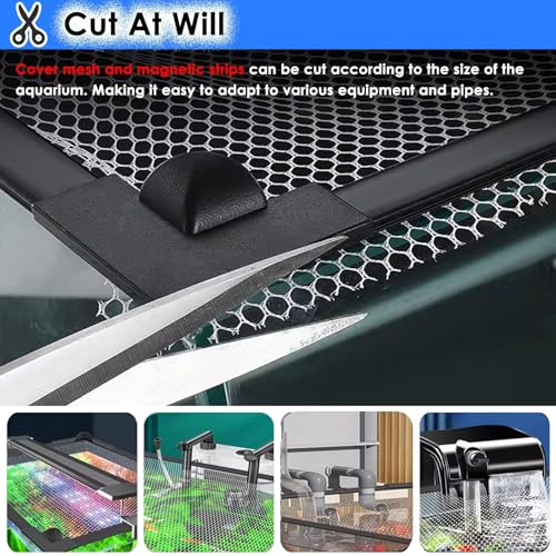 Aquarium Anti-Jump Net Cover (55.1" x 23.6") H457581
