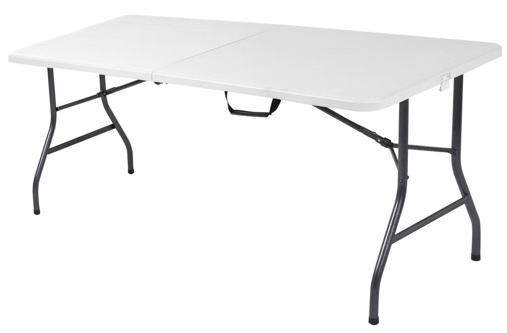 6ft White Blow Molded Folding Table M380