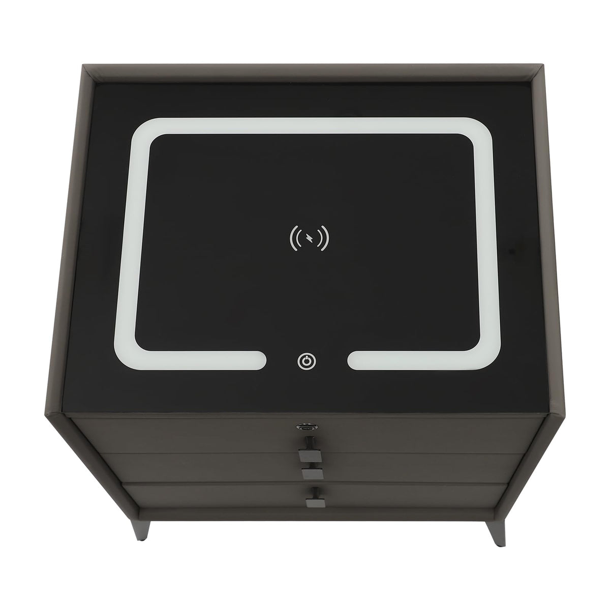 Solid Wood Nightstand with 3 Drawers Q6869