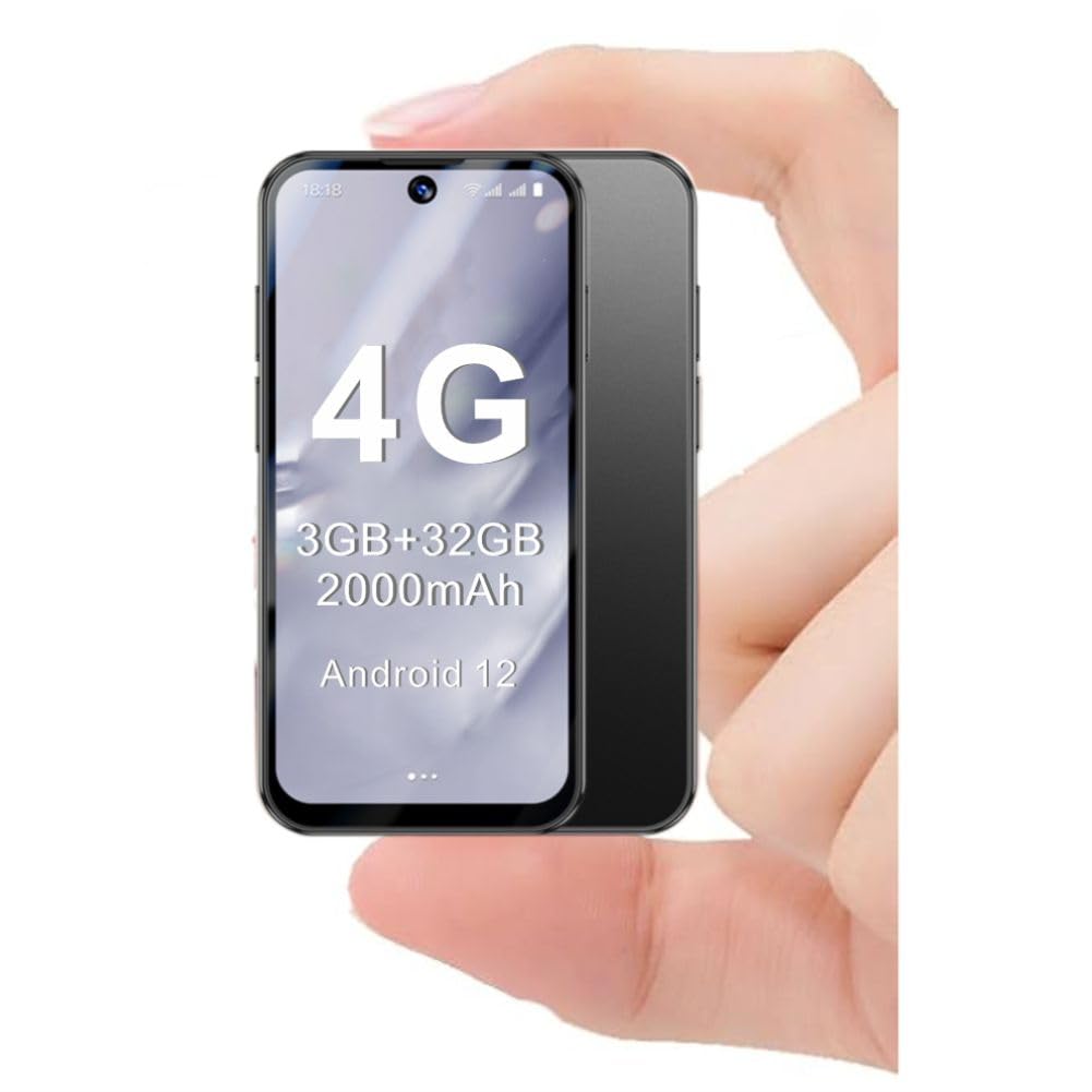 Unlocked Kids Cell Phone 3.88inch HD Touch Screen 4G Dual SIM Android 12 Black Y81331