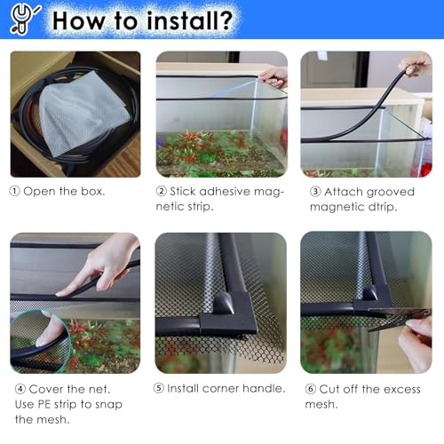 Aquarium Anti-Jump Net Cover (55.1" x 23.6") H457581