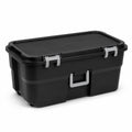 22 Gallon Black Plastic Wheeled Storage Trunk O122930