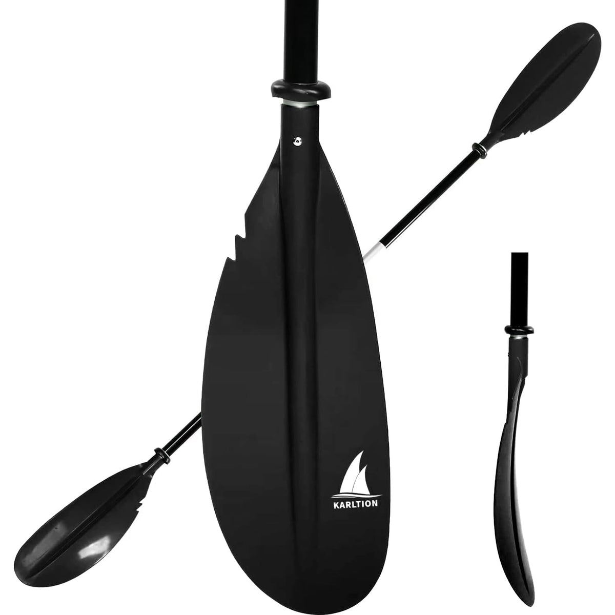 Adjustable 2 Pieces Aluminum Alloy Glass Fiber Kayak Paddle D2018