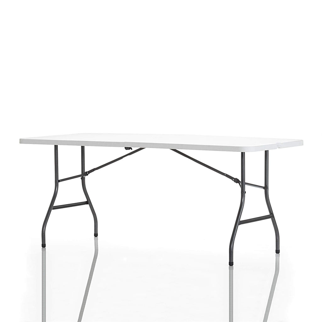 6ft White Blow Molded Folding Table M380