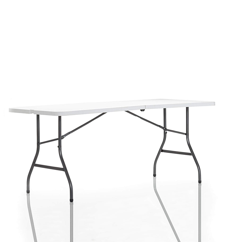 6ft White Blow Molded Folding Table M380