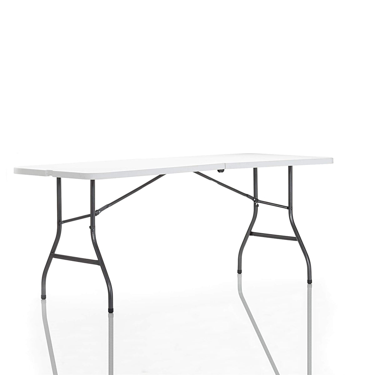 6ft White Blow Molded Folding Table M380