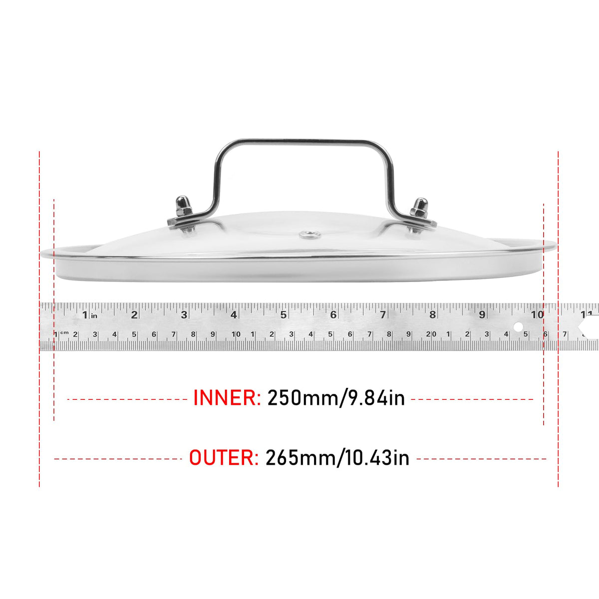 10 Inch Tempered Glass Pot & Pan Lid H8273