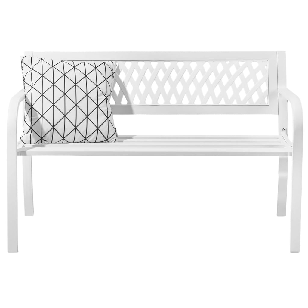 White 2-Person Outdoor Bench K970