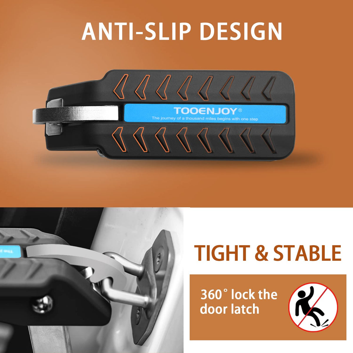 Adjustable Foldable Car Door Latch Step Max Load 400LBS U71222