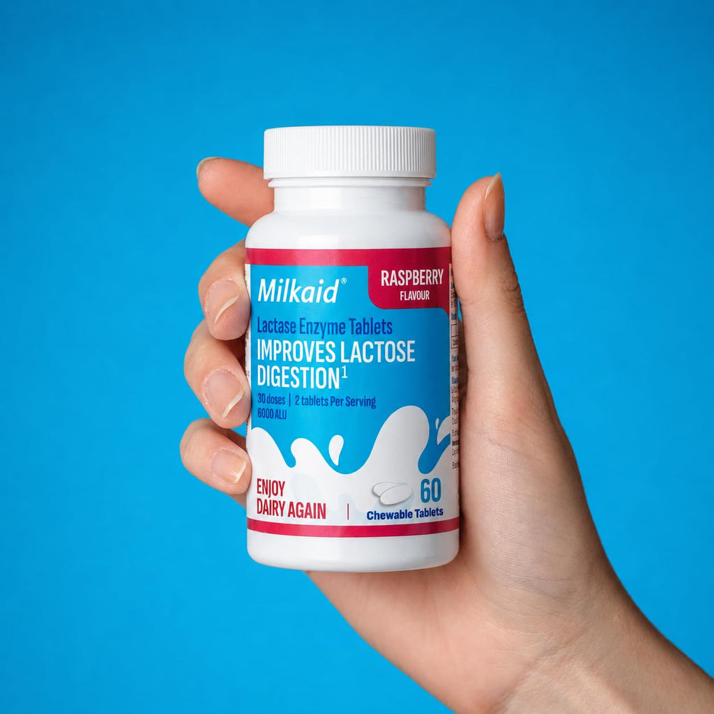 Chewable Lactase Enzyme Tablets 60 Tablets Raspberry O34117
