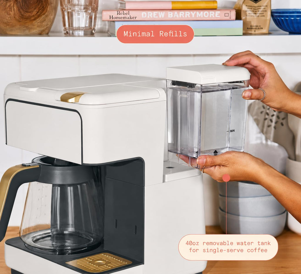 Multi-Brew Coffee Maker 12-cup Carafe Single-Serve White T11461