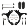 10Pcs Front Lower Control Arms Ball Joint Assembly Tie Rod End Sway Bar Link Kit Q74689
