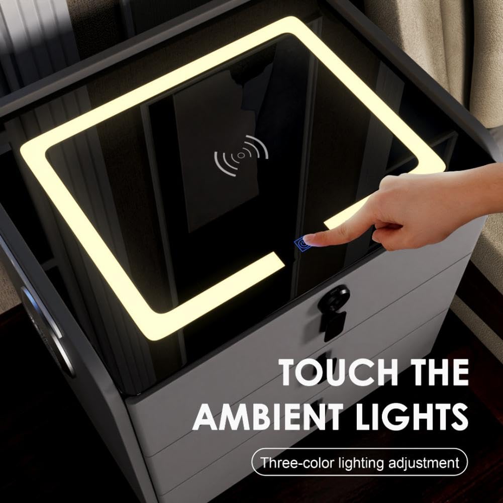 LED Nightstand with Bluetooth Speaker P39149