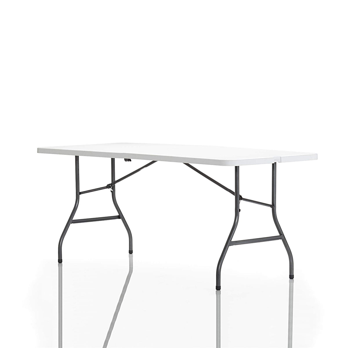 6ft White Blow Molded Folding Table M380