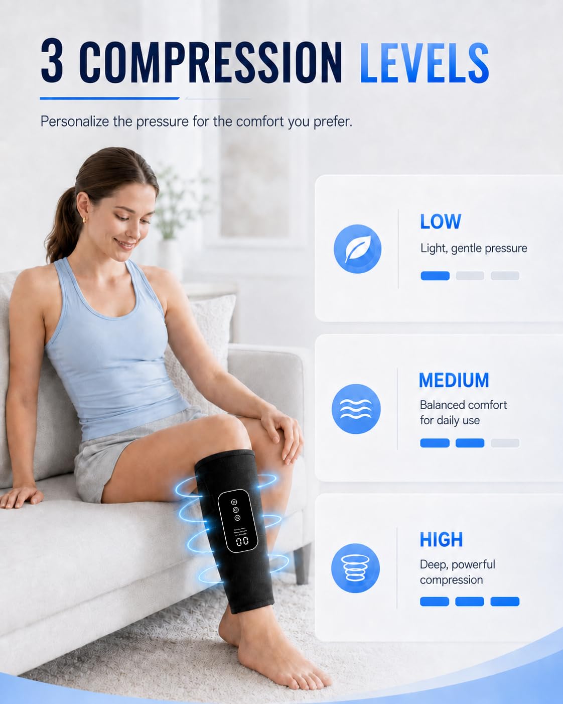 Cordless Leg Massager with Heat Q690