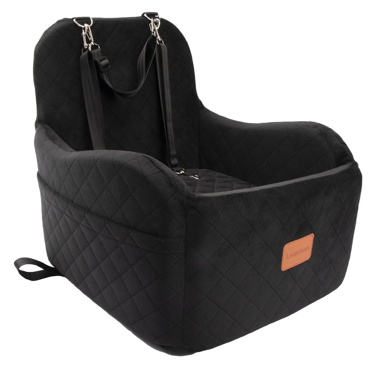 Dog Booster Car Seat for Small/Medium Dogs Up to 35lbs, Black, Medium S653