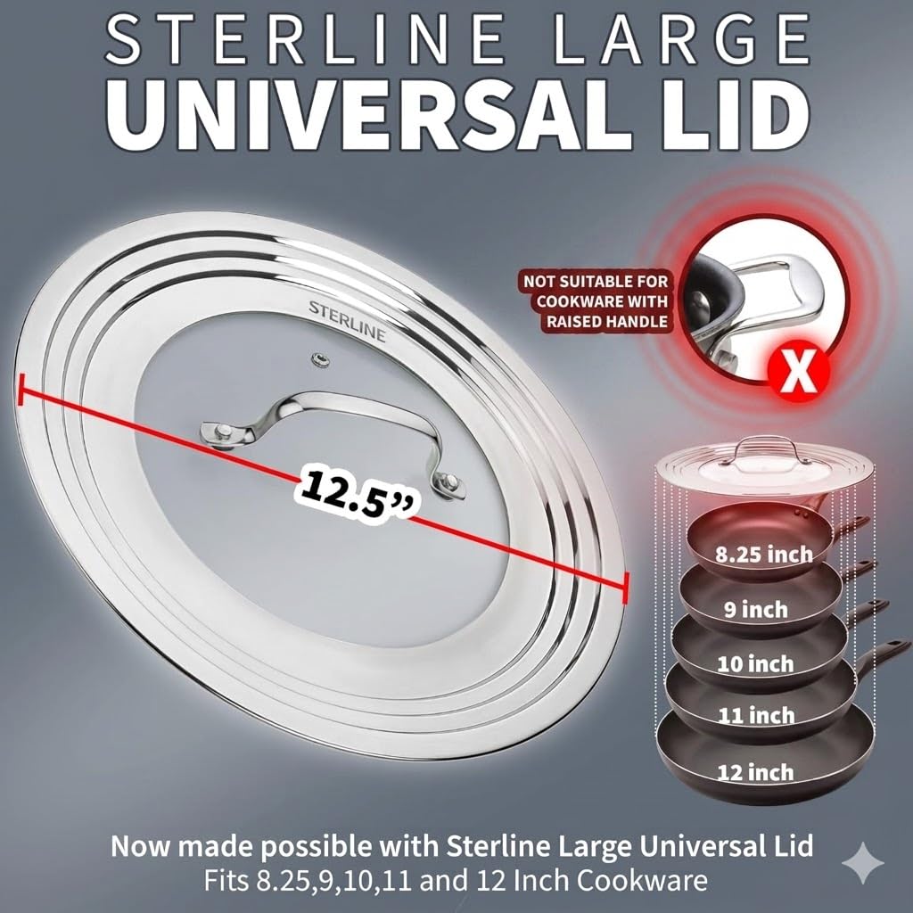 Tempered Glass Universal Lid with Steam Vent L251123