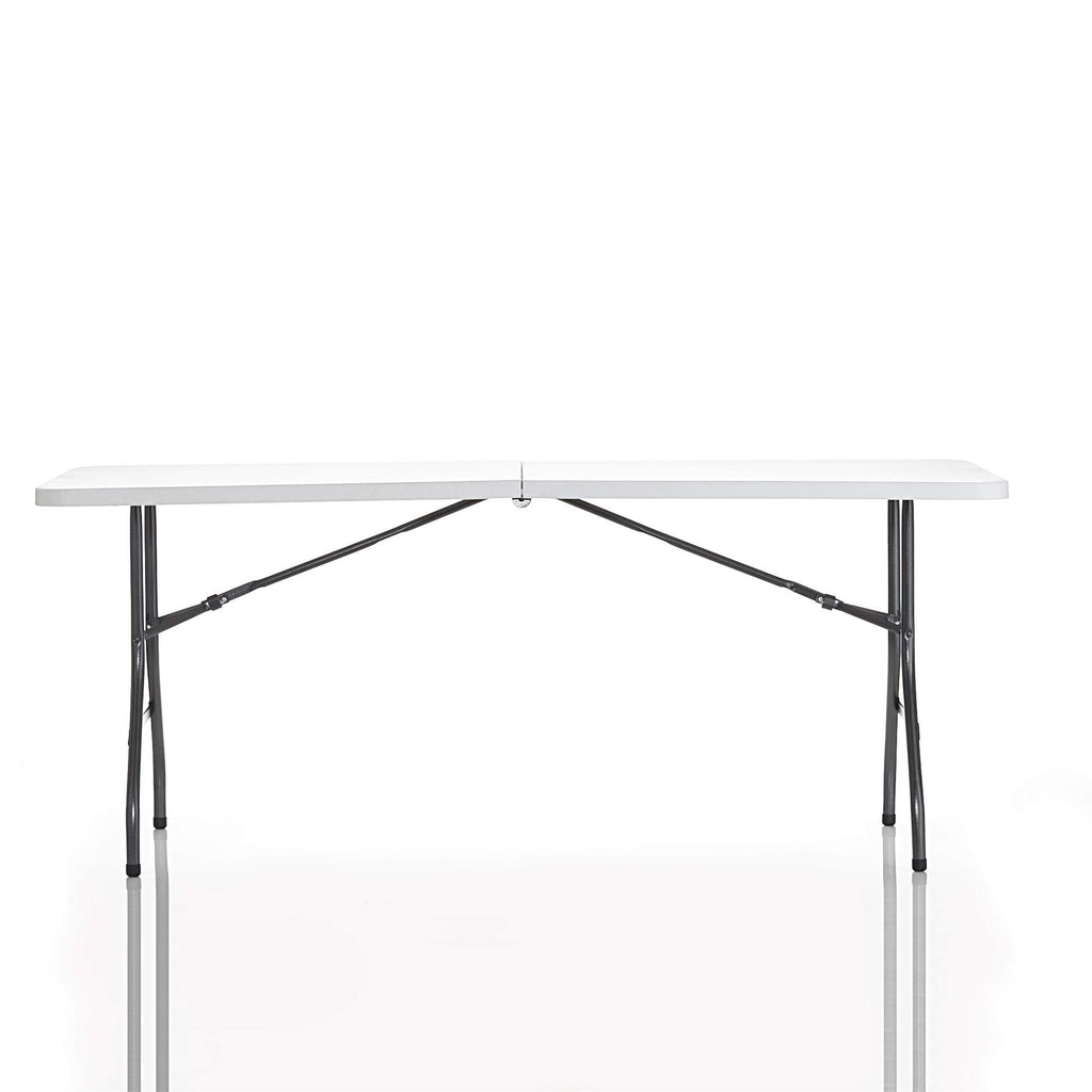 6ft White Blow Molded Folding Table M380