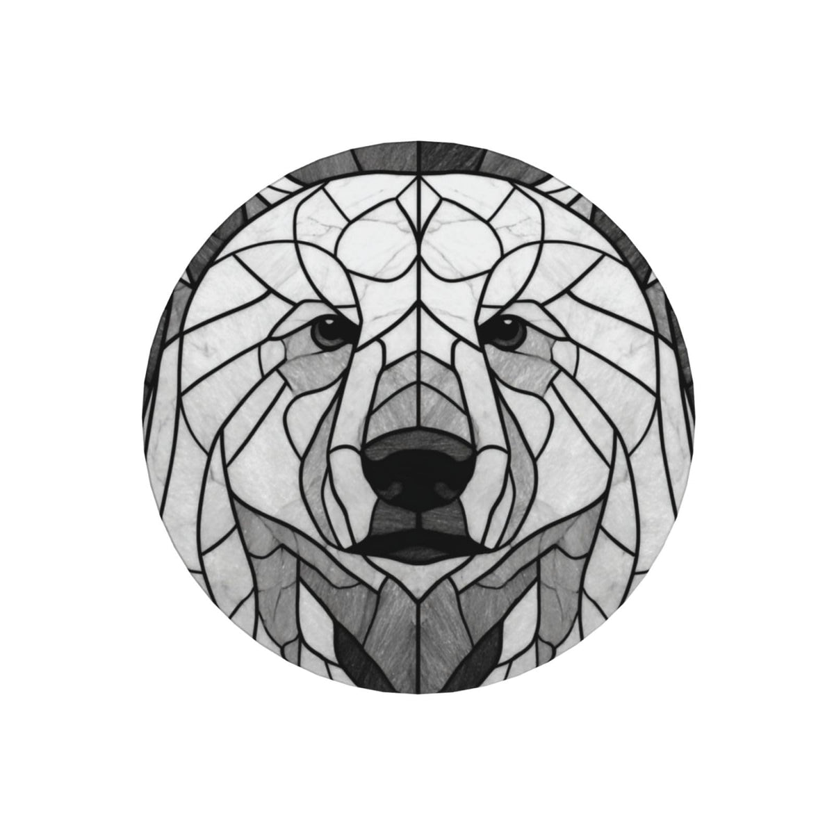 Black and White Bear Ceramic Coasters Set of 6 U718429
