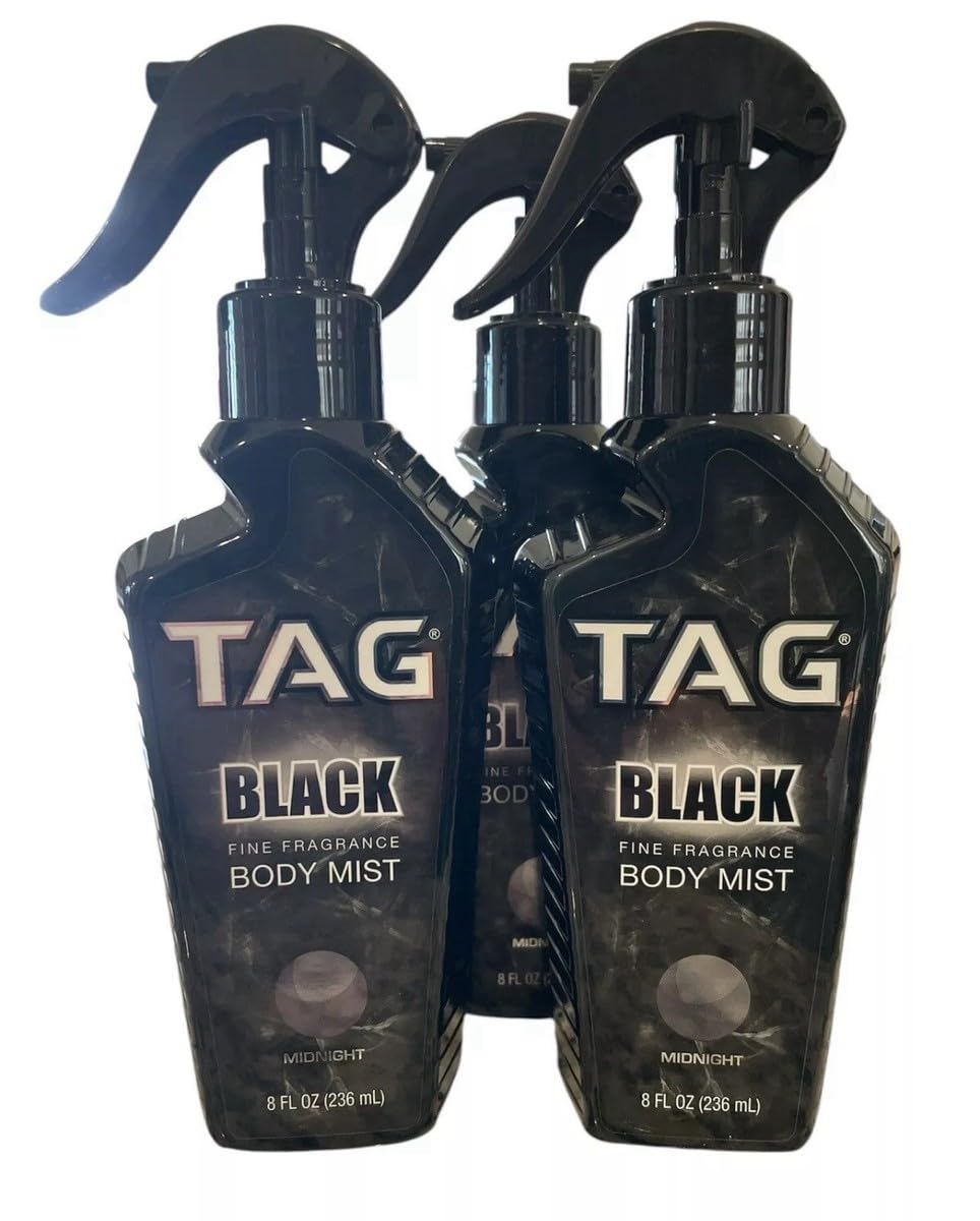 8 oz Men's Body Mist Black 3-Pack A431