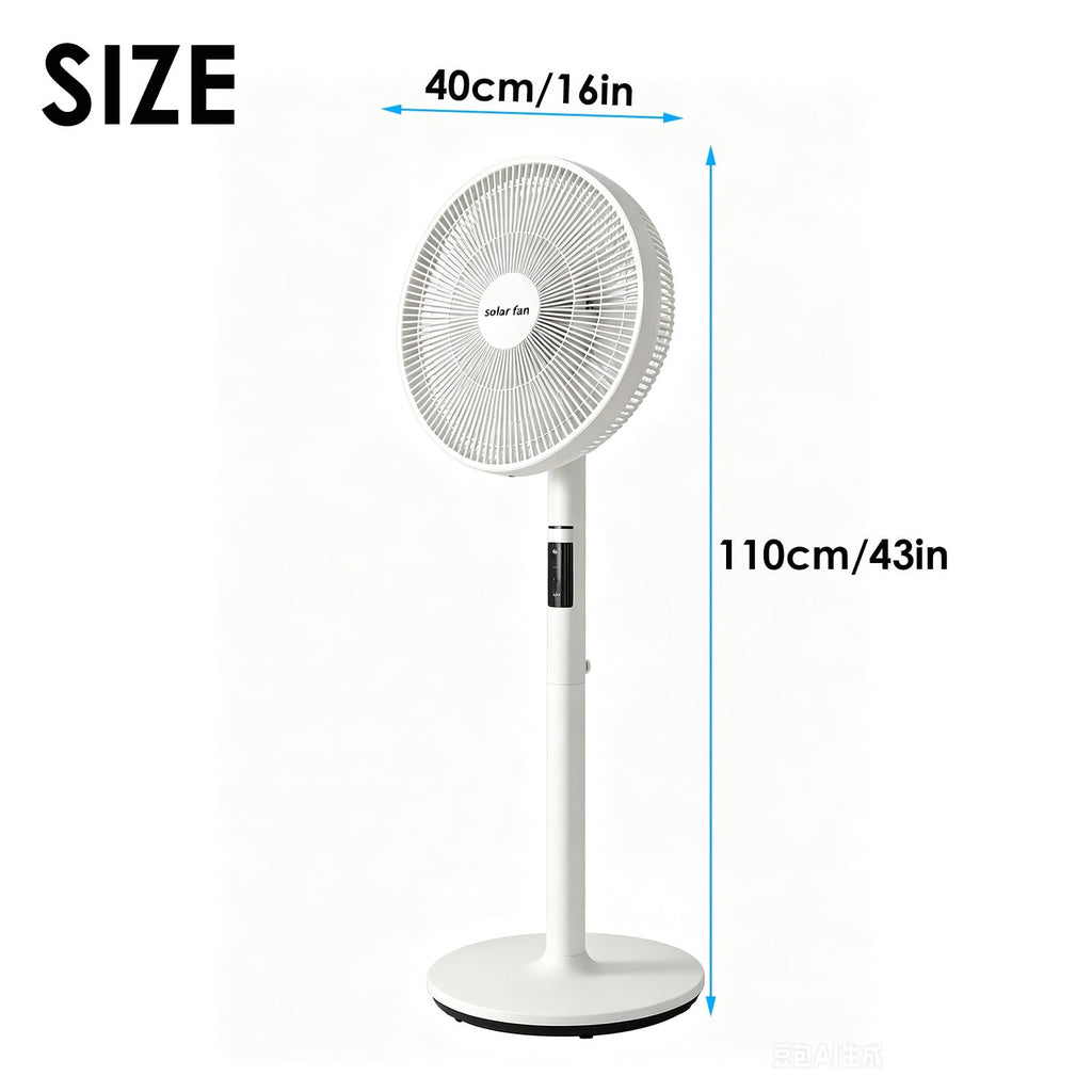 16 in Portable Rechargeable Oscillating Standing Fan J871792