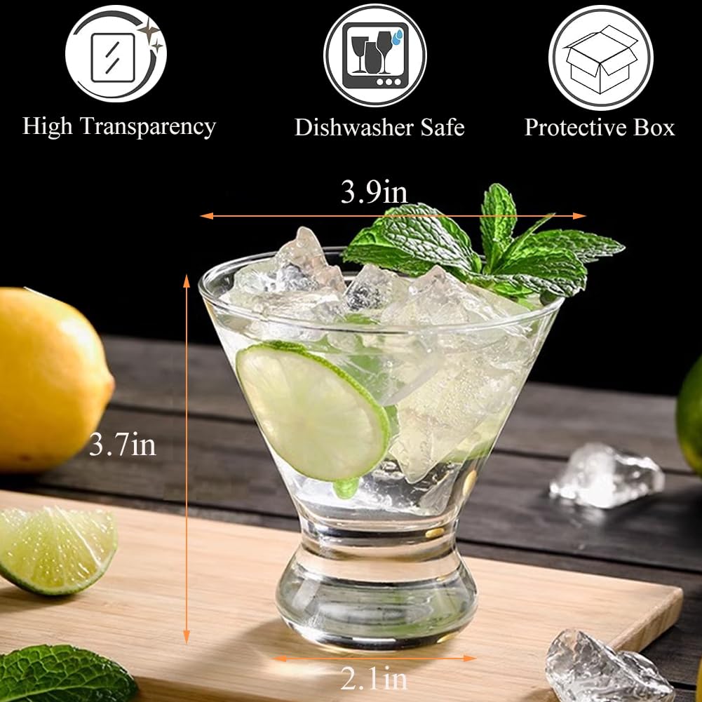 Stemless Martini Glasses Set of 4 E85531