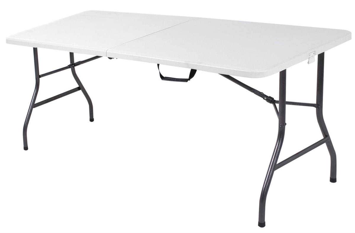6ft White Blow Molded Folding Table M380