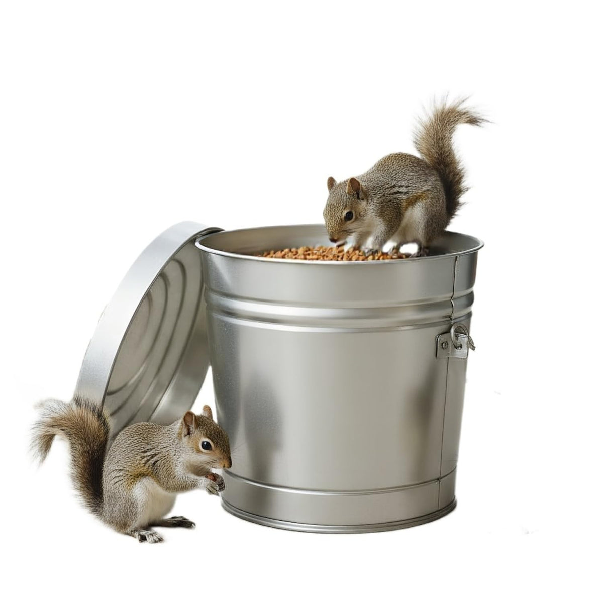 6-Gallon Galvanized Steel Storage Can with Lid L76133