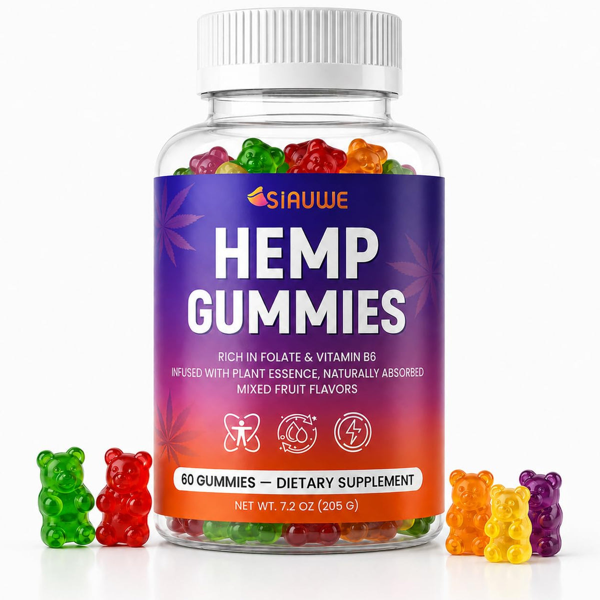 Sugar Free Hemp Gummies 60 Count Q12033