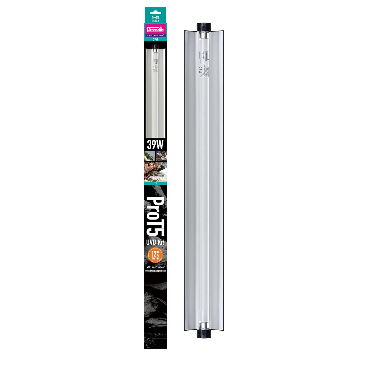36" 39 Watts 12% Desert UVB Reptile Light Fixture Kit S30898