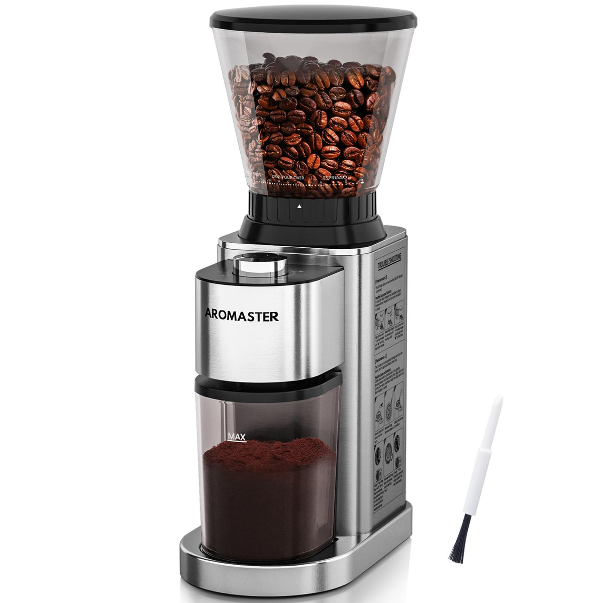 Conical Coffee Bean Grinder, 48 Settings, Anti-Static G761