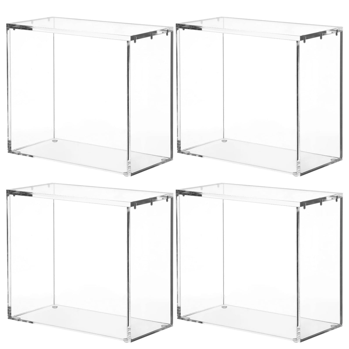 4 Pcs Acrylic Display Cases with Lid T381889