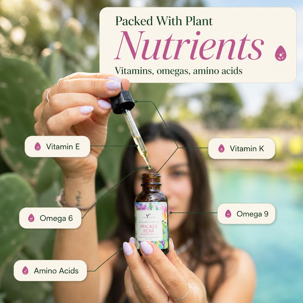 Organic Cold-Pressed Prickly Pear Seed Oil 1 oz L5475