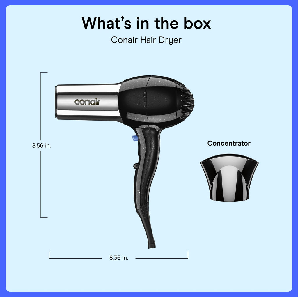 1875W Full Size Ionic Hair Dryer with Concentrator Attachment U62081