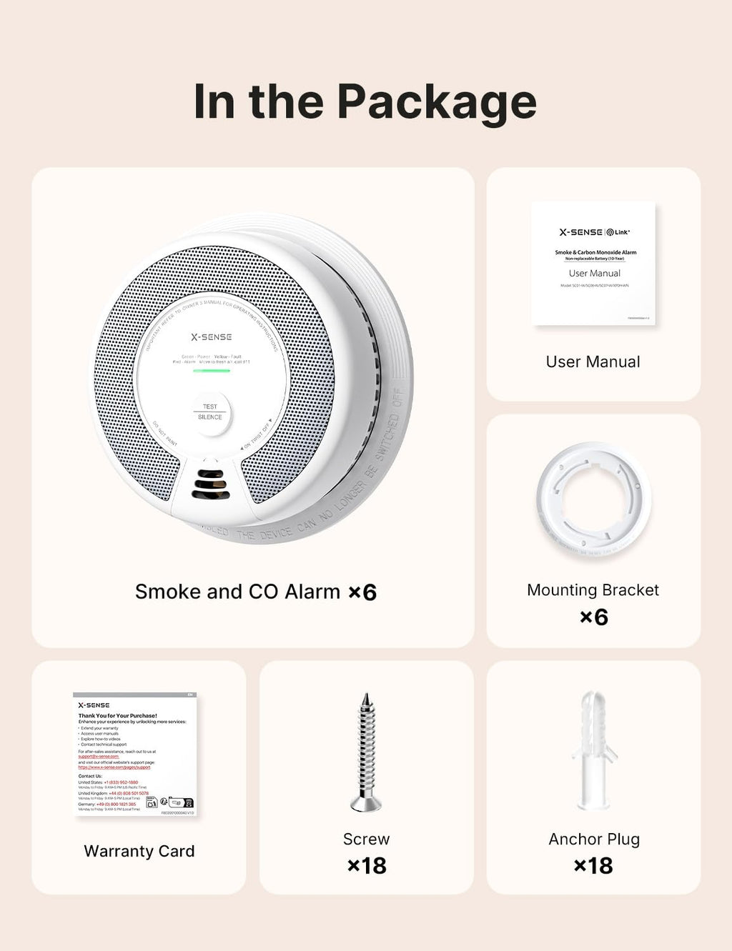 Interconnected Smoke and CO Detector W837