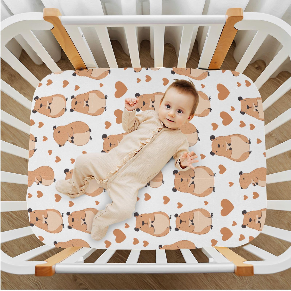 Soft Breathable Microfiber Crib Sheet Q777