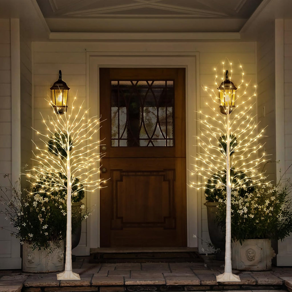 4+6+8FT 3PK Prelit Artificial Christmas Trees with LED Lights X41651