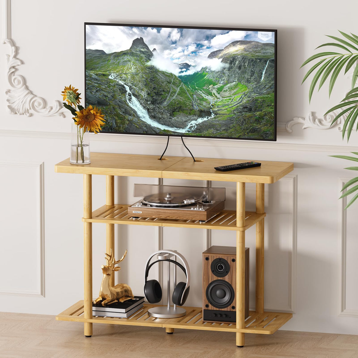 Bamboo 3-Tier TV Stand for up to 32 Inch H867