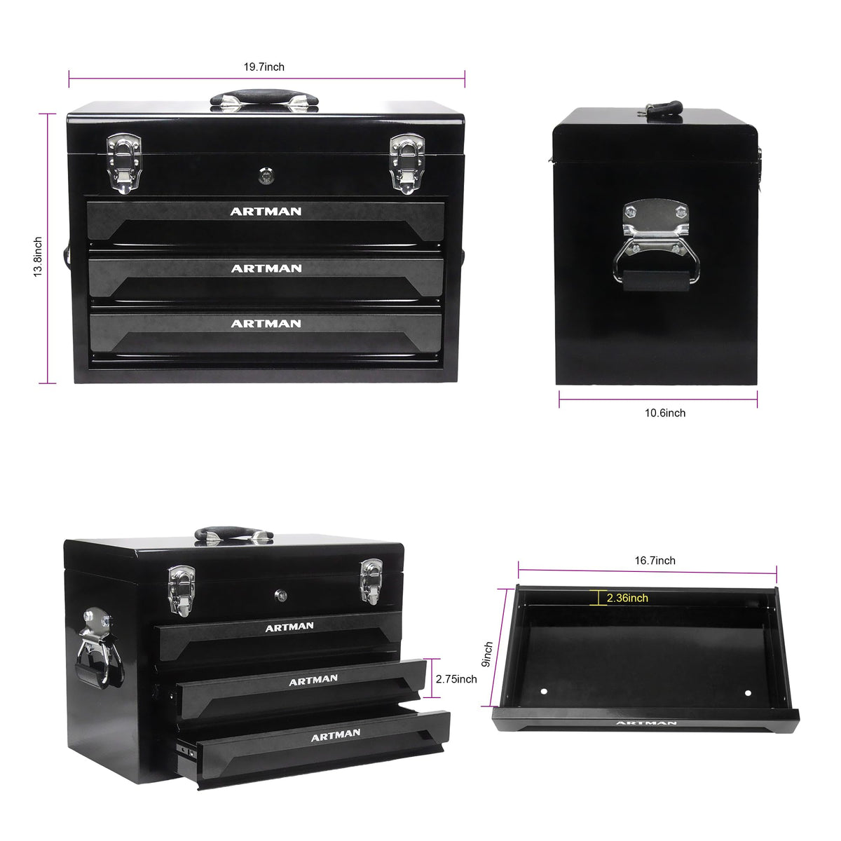 439PCS Mechanic Tool Set with 3 Drawers C5548