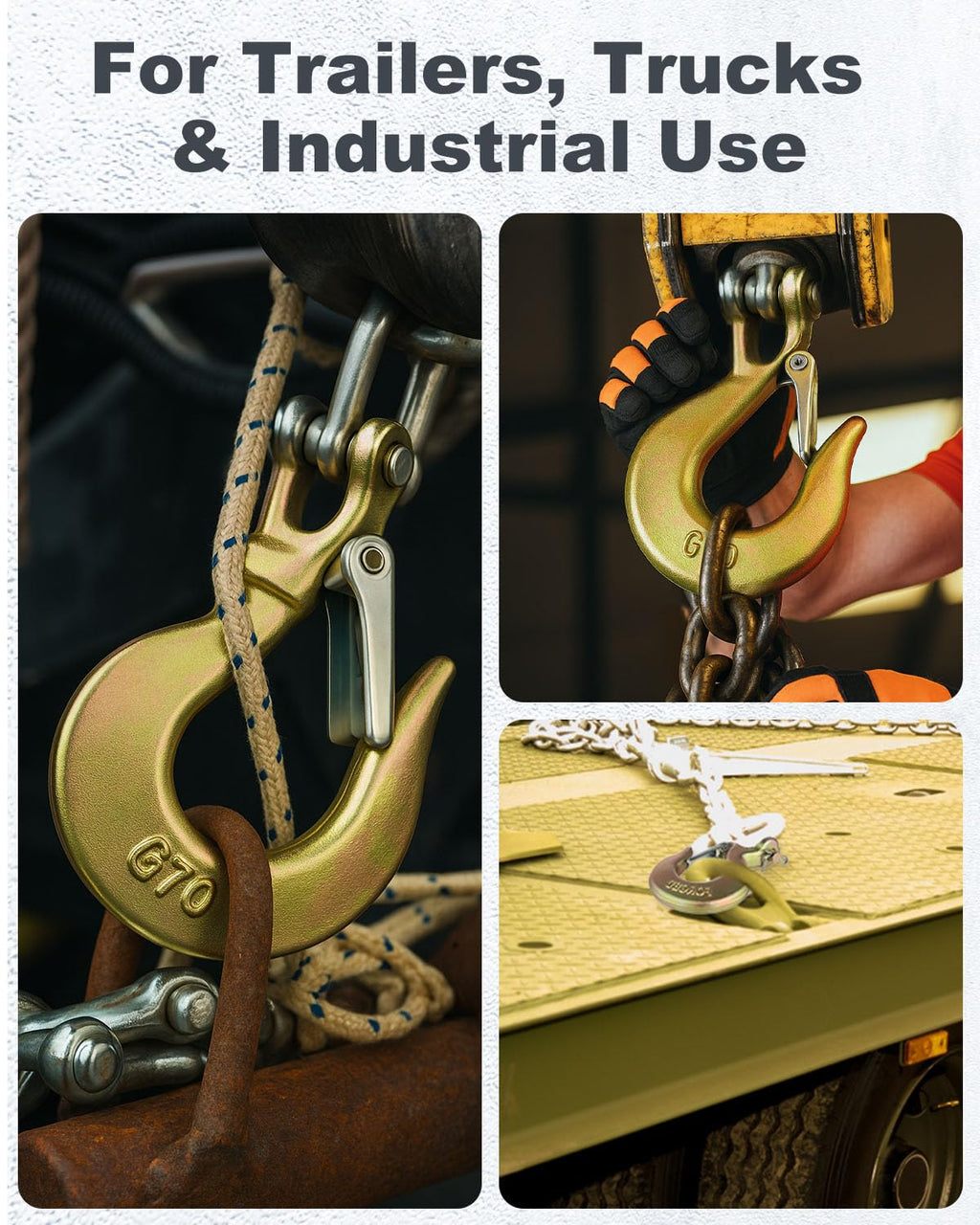 3/8" Clevis Slip Hook with Safety Latch Grade 70 H543