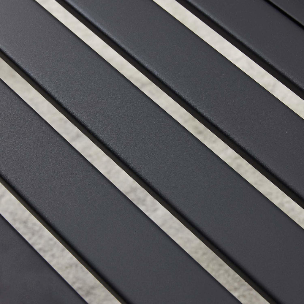 Black Metal Backless Outdoor Bench M703164