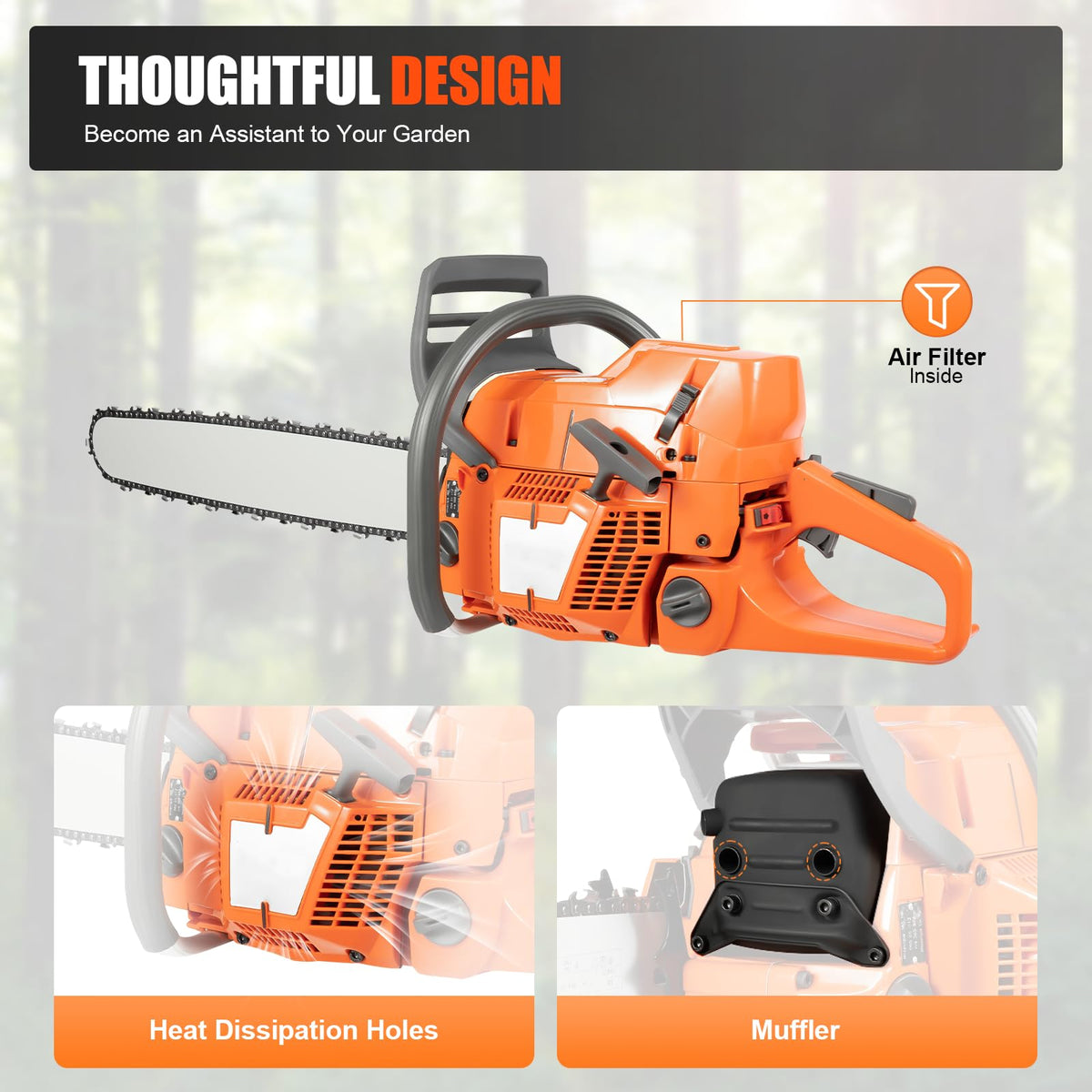 24'' 72CC 2-Stroke Gas Chainsaw O23556