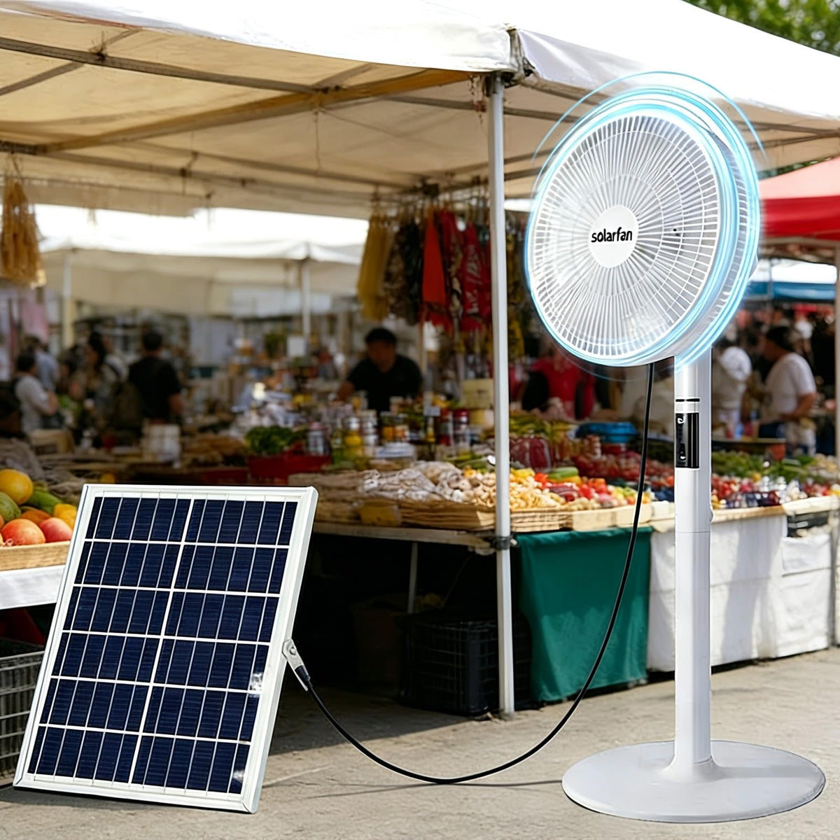16 in Portable Rechargeable Oscillating Standing Fan J871792