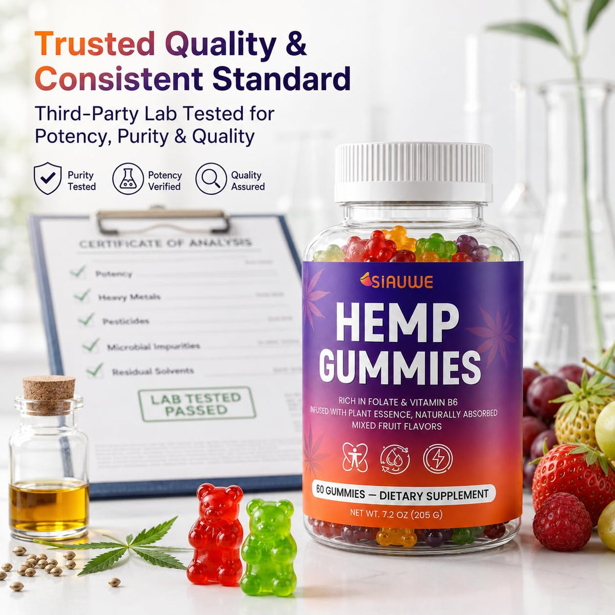 Sugar Free Hemp Gummies 60 Count Q12033